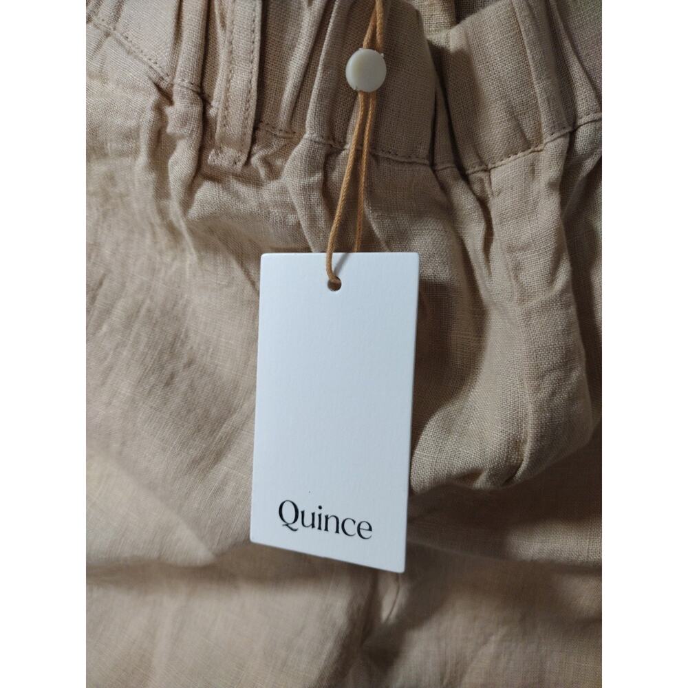 NWT Quince 100% Linen Wide Leg Pants Womens Large Flax Beige Beach Quiet Luxury - Picture 7 of 13